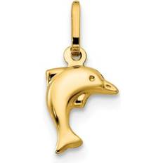 Children - Gold Charms & Pendants Finest Gold by: Sophia Jewelers LLC, 14K Yellow Madi Hollow Dolphin Charm