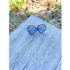 Baby yoda stud earrings Blue