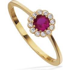 8k - Guld Ringar Scrouples Roset Karat Guld Ring Med Zirconia 713943