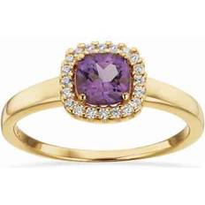 Ametyster Smykker Scrouples Roset Karat Guld Ring med Ametyst 714213