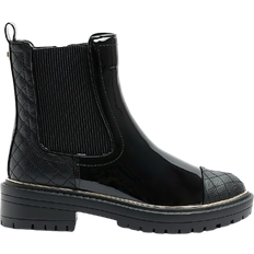 Polyurethane - Women Shoes River Island Wide Fit Quilted Chelsea Boots - Black