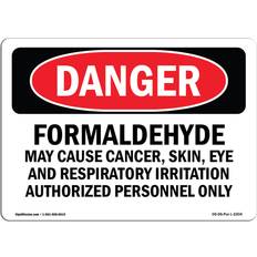 Red Workplace Signs SignMission Osha Danger Formaldehyde May Cause Cancer Sign 12"x18"x0.1"