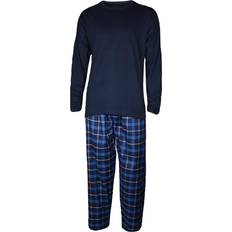 Blue Pyjamas Mens pyjamas set long sleeve nightwear loungewear pjs lounge wear t-shirt pants