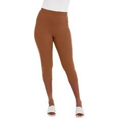 Jessica London Pants & Shorts Jessica London Plus Women's Everyday Stretch Capri Legging in Cognac Size 22/24