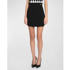 Black Skirts Balmain High-Waist Crepe Mini Skirt BLACK 42 FR 10 US