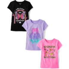 Girls T-shirts The Children's Place Girls Positive Graphic T-Shirt 3-Pack Cotton/Polyester