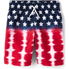 The Children's Place Kid's American Flag Swim Trunks - Tidal (3046409_IV)