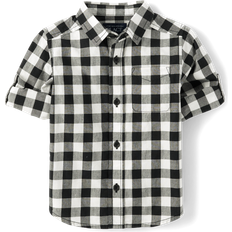 Black Shirts Children's Clothing The Children's Place Baby And Toddler Boys Matching Family Gingham Poplin Button Up Shirt 9-12 100% Cotton