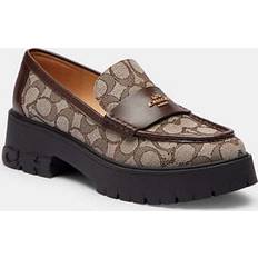 Coach Men Loafers Coach Ruthie Loafer In Signature Jacquard Brown