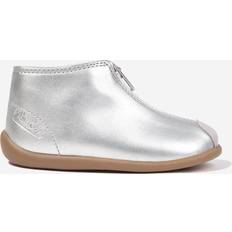 Silver Boots Children's Shoes Pom d'Api Girls Zip Vegan Boots in Silver EU 4