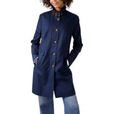 Aniston CASUAL Damen Kurzmantel modische Herbst-Jacke mit Stehkragen 63397152 Blau