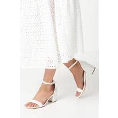 Synthetic - White Heels & Pumps Dorothy Perkins Womens Sammy Low Block Barely There Heels White