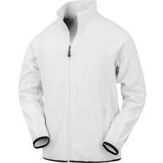2XL, White Genuine Recycled Mens Microfleece Jacket