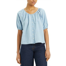 Levi's Dam Blusar Levi's Leanne Lightweight Blus Dazed Light Stone - Blå