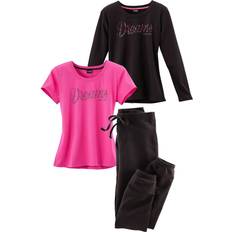 Vivance Große Größen: Pyjama, schwarz pink, Gr.48/50
