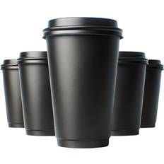 Paper coffee cups Cycas Paper Cups Coffee Disposable Double Wall With Lids 12oz 50-pack