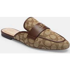 Coach Men Slides Coach Samie Slide In Signature Jacquard Brown