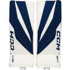 Målvaktsutrustning CCM Målvaktsbenskydd Axis F9 Sr White/Navy
