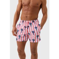 Björn Borg Swimwear Björn Borg BJORN BORG loose swim shorts in palm stripe print Pink