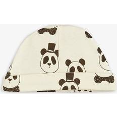Mini Rodini Panda Baby Beanie - Offwhite