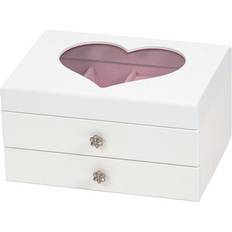 Mele & Co Mele and Co White Heart Jewellery Case