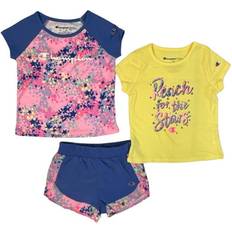 Champion Other Sets Children's Clothing Champion Sold by: Ewirelessgear, Little Girl Piece Short Sleeve Tops & Shorts Active Set Pink/Honey Yellow/Deep Forte Blue 2T