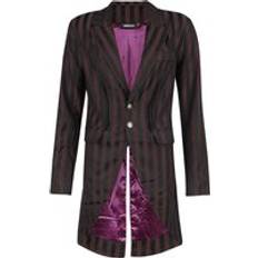 Randiga Kappor & Rockar Jawbreaker Rockar Stripe Blazar Coat för Dam röd/svart