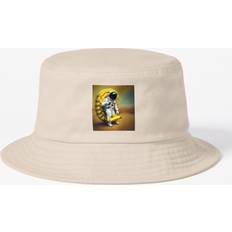 Men - Yellow Hats Famgem Bucket Hat Astronaut in banana suit Adult in Stylish Colors Yellow