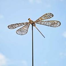 Paper High Tramea Metal Dragonfly Garden Stake Decoration Copper