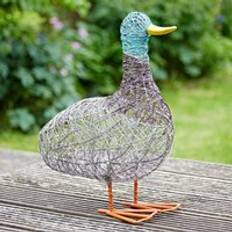 Silver Garden Ornaments Paper High Patka the Fat Duck Wire Garden Ornament