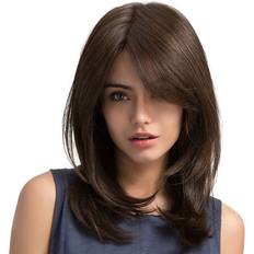 Wigs Typecat Hair Wigs Party Daily Natural Wave Dark Brown Side Parting Synthetic None Lace Wigs