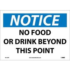 Workplace Signs National Marker 10"x14" Notice No Food Or Drink Beyond This Point OSHA Sign
