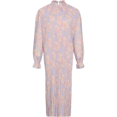 Rebecca Long Dress - Lavender/Apricot Print