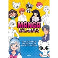 Manga målarbok 120 charmiga manga- och anime-figurer