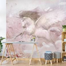 Papeles pintados Klebefieber Papier peint Pegasus Unicorn With Roses