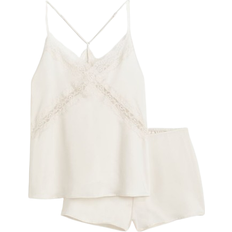 H&M Sleep Top and Shorts - Light Beige