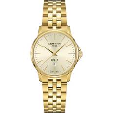 Certina Klockor Certina DS-8 Lady 31mm Guldfärgad rostfritt stål, Guld tavla, Datum