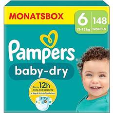 Pampers Couches Pampers Baby-Dry Diapers Size 6 13-18kg 148pcs