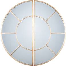 Interior Details Roseland Furniture Antique Gold Metal 2 Moon Section Wall Mirror
