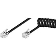 Fast telefoni MicroConnect RJ10-RJ10, 2 m – telefonkabel 2 m, 2 m, RJ-10, RJ-10, svart, hankontakt/hankontakt, svart