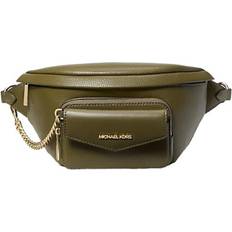 Bum Bags Michael Kors Maisie Large Pebbled Leather 2-in-1 Sling Pack - Olive