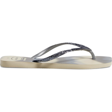 Beige - Unisex Flip-Flops Havaianas Slim Square Glitter Party - Beige