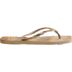 Gold - Men Flip-Flops Havaianas Slim Square Glitter Party - Golden