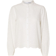 Selected English Embroidery Shirt - Bright White