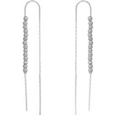 Spero London Sterling Silver Dorica Chain Bead Drop Earrings