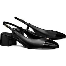 Læder Højhælede sko Tory Burch Cap-Toe Slingback 45Mm - Black