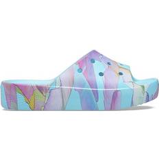 Crocs Classic Platform Slide Palm Print - Neptune/Multi