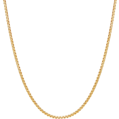 Gold Plated Necklaces Jaxxon Round Box Chain - Gold