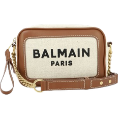 Linnen Schoudertassen Balmain Paris Crossbody Bag - Beige