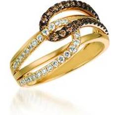 14K Two Tone 0.59 ct. tw. Diamond Half-Eternity Ring